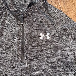 Under Armour Gray Quarter-Zip Pullover athletic wear women size medium